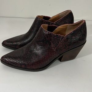 Lucky Brand snakeskin booties